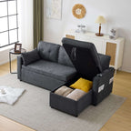 Grey 3-in-1 Convertible L-Shaped Sofa Bed with Storage Chaise | Premium Home Decor | OFIA HOME