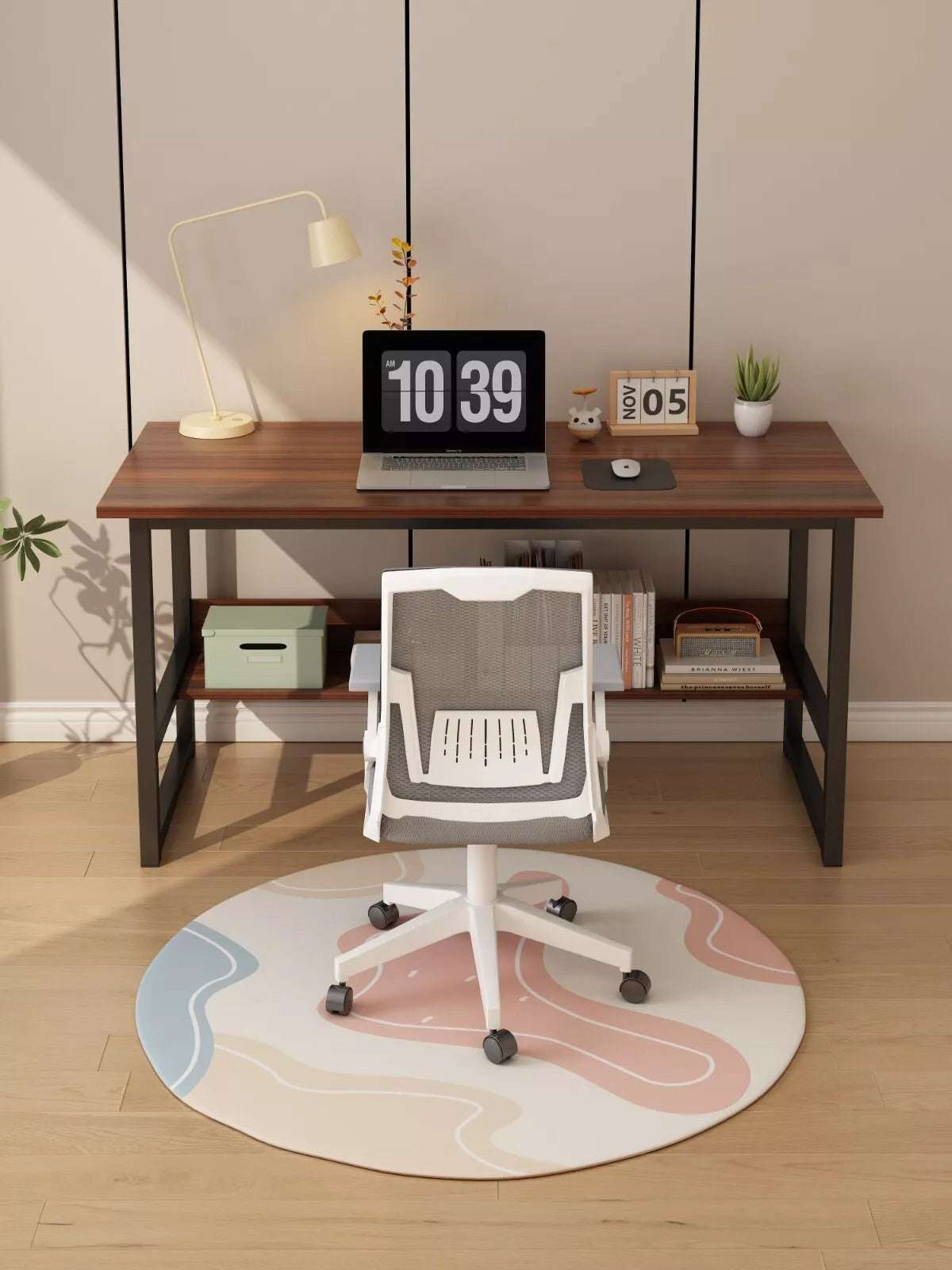 Black Oak Home Office Desk – Minimal Computer Desk 80cm | Premium Home Decor | OFIA HOME