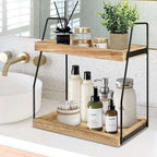 2-Tier Wooden Shelving Unit – Minimal Plant & Book Stand | Premium Home Decor | OFIA HOME