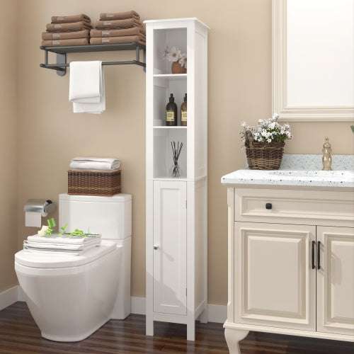 Tall Bathroom Storage Cabinet | 170cm | Slim Freestanding Cupboard | Premium Home Decor | OFIA HOME