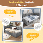 Grey Velvet Daybed with Hydraulic Storage | Single Sofa Bed 3ft 90x190cm | Children | Premium Home Decor | OFIA HOME
