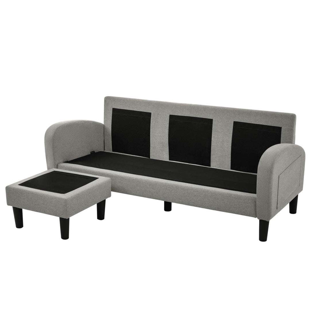L-Shaped Corner Sofa with Chaise – 3-Seater Cotton-Linen Fabric, 166 x 118cm | Premium Home Decor | OFIA HOME
