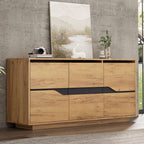 Modern Vintage Wood Sideboard Cabinet | 3-Door Buffet with Adjustable Shelves | 140cm | Premium Home Decor | OFIA HOME
