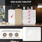 White High-Gloss Sideboard with 4 Drawers & 2 Doors | 140cm | Premium Home Decor | OFIA HOME