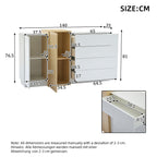 White High-Gloss Sideboard with 4 Drawers & 2 Doors | 140cm | Premium Home Decor | OFIA HOME