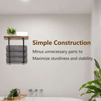 Iron & Wood Wall-Mounted Towel Rack – Minimal Bathroom Storage | Premium Home Decor | OFIA HOME