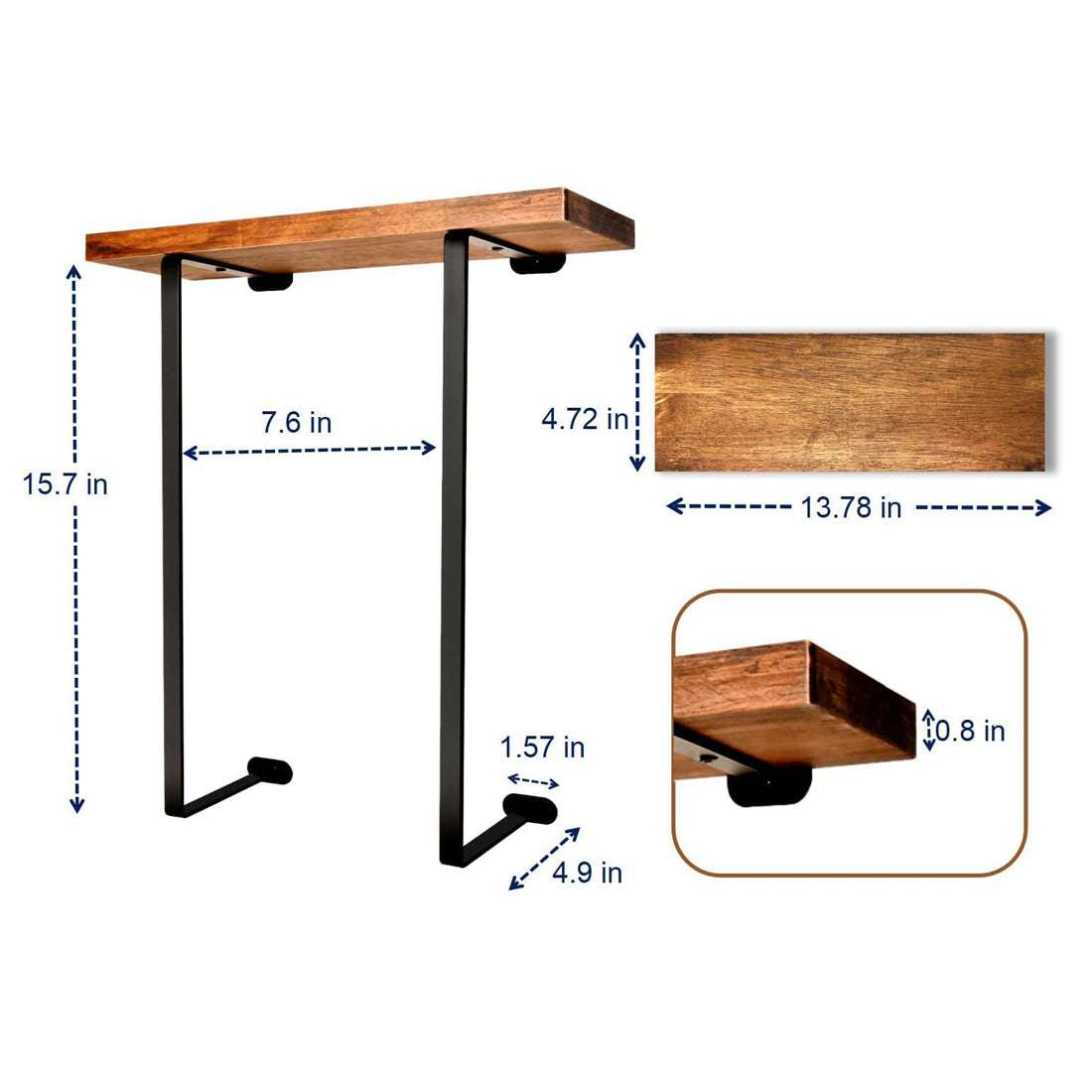 Iron & Wood Wall-Mounted Towel Rack – Minimal Bathroom Storage | Premium Home Decor | OFIA HOME