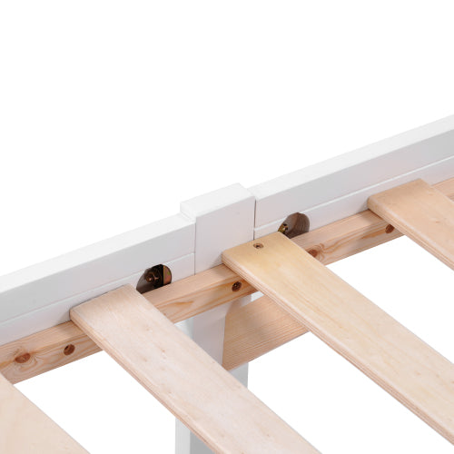White Pine Storage Bed with Drawers | 4ft6 Double 135x190cm | Premium Home Decor | OFIA HOME