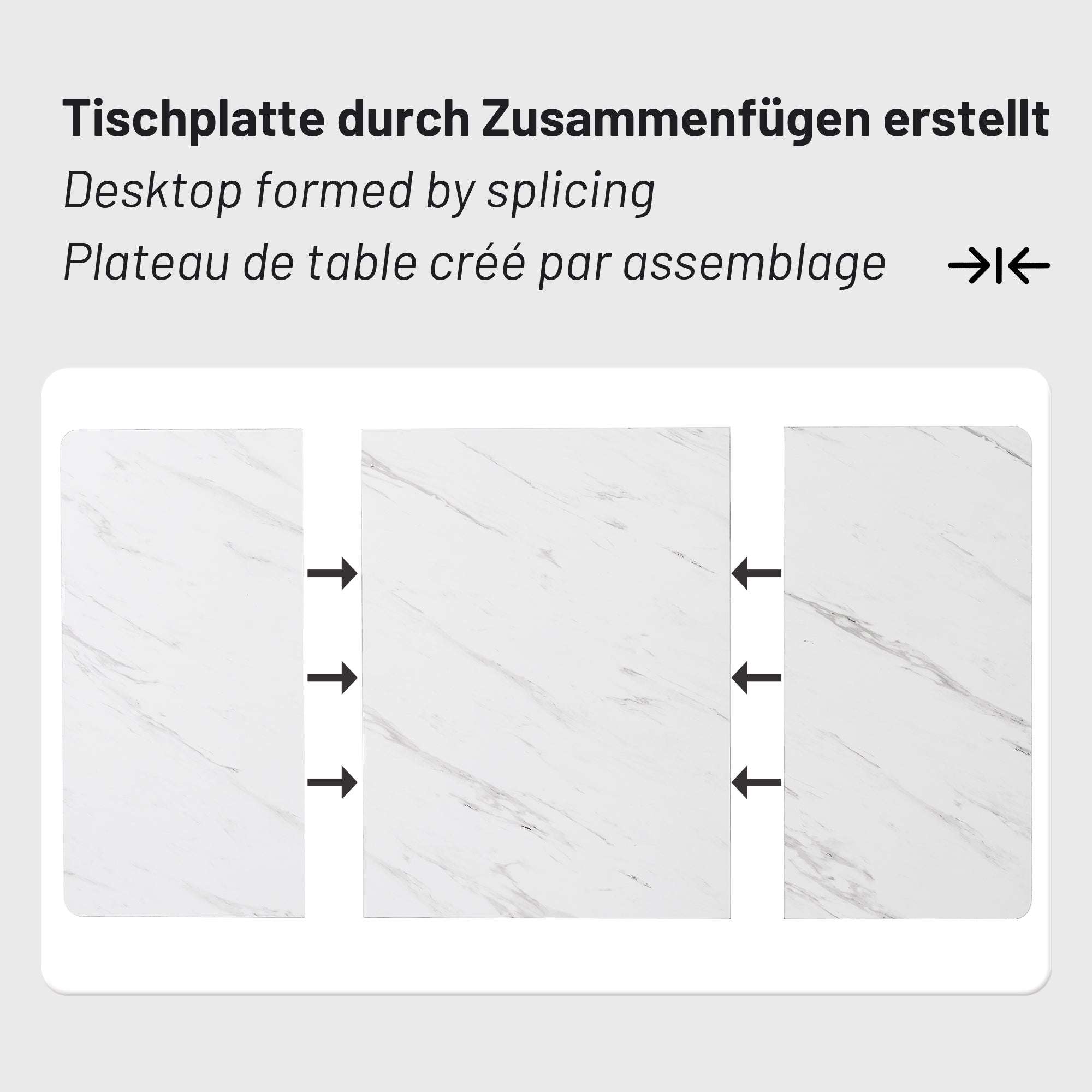 Marble Effect Dining Table 140x80cm | Black Metal Frame | Premium Home Decor | OFIA HOME