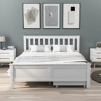 White Pine Storage Bed with Drawers | 4ft6 Double 135x190cm | Premium Home Decor | OFIA HOME