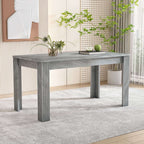 Grey MDF Rectangle Dining Table | 4-Seater | Modern Kitchen & Dining Room | Premium Home Decor | OFIA HOME