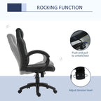 Faux Leather Swivel Office Chair | Armrests & Castors | Premium Home Decor | OFIA HOME