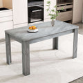 Grey MDF Rectangle Dining Table | 4-Seater | Modern Kitchen & Dining Room | Premium Home Decor | OFIA HOME