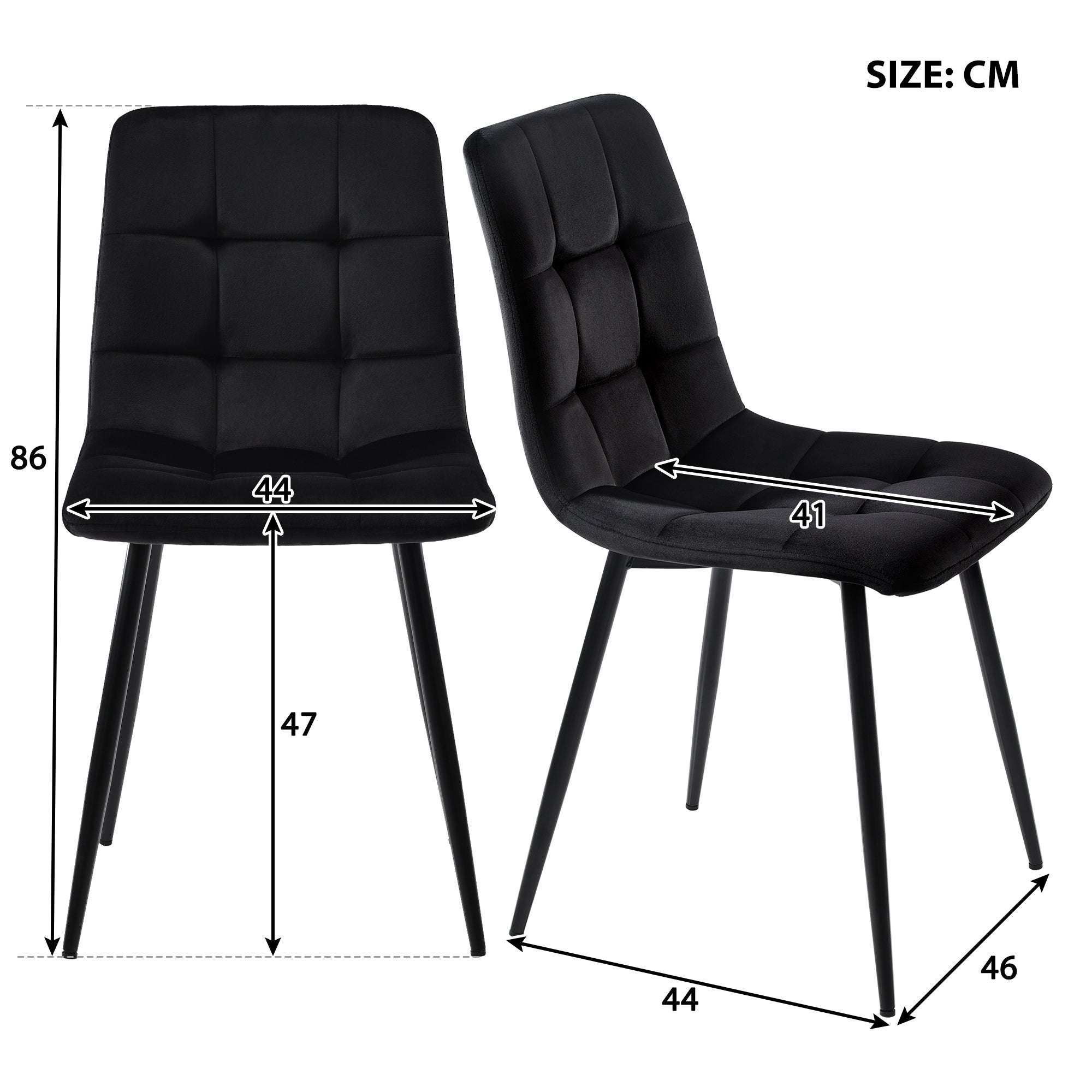 Black Marble Effect Dining Table & 4 Velvet Chairs | 117x68cm | Premium Home Decor | OFIA HOME