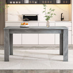 Grey MDF Rectangle Dining Table | 4-Seater | Modern Kitchen & Dining Room | Premium Home Decor | OFIA HOME