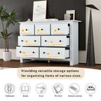 White 7-Drawer Sideboard Cabinet – Minimal Living Room or Kitchen Storage | Premium Home Decor | OFIA HOME