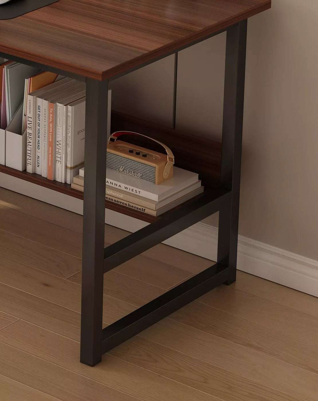 Black Oak Home Office Desk – Minimal Computer Desk 80cm | Premium Home Decor | OFIA HOME